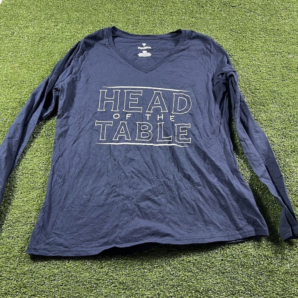 NWOT L Women's WWE Roman Reigns Head Of The Table V-Neck T-Shirt - Fanatics L/S